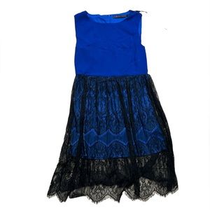 Blue and black laced dress (Medium)